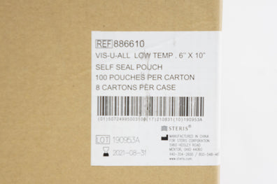 Steris 886610 Vis-U-All Low Temp 6inch x 10inch Self Seal Pouch - Case of 800 (x)
